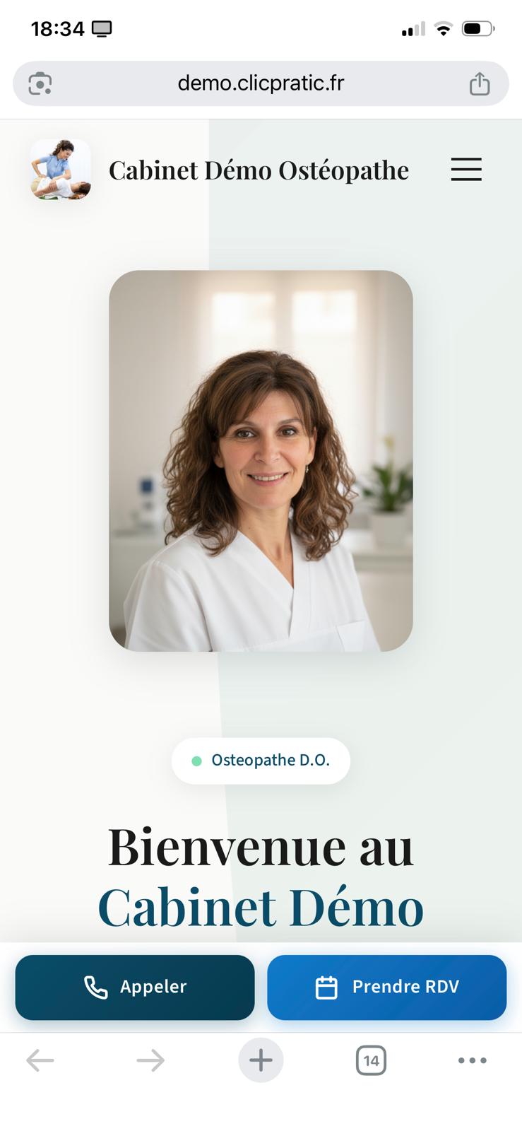 Site vitrine demo ClicPratic